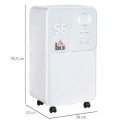HOMCOM 12L LED Portable Dehumidifier - White - 821-018V90 -Dimplexs Zone pcx2db17e70daf9c1.jpg