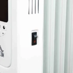 HOMCOM Digital Oil Filled Electric Radiator - 7 Fin - White - 820-265V70WT -Dimplexs Zone pev5e517dc3c1dd8c.jpg