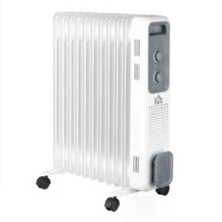 HOMCOM Oil Filled Electric Radiator - 11 Fin - White - 820-272 -Dimplexs Zone pmu3c617dc1f818d7.jpg