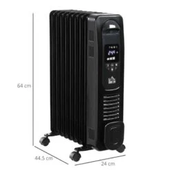 HOMCOM Digital Oil Filled Electric Radiator - 9 Fin - Black - 820-267BK -Dimplexs Zone pqaa1218379073b7c.jpg
