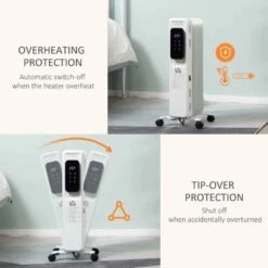 HOMCOM Oil Filled Electric Radiator - 7 Fin - White - 820-260V70 -Dimplexs Zone qjx7a017dc60bccd1.jpg