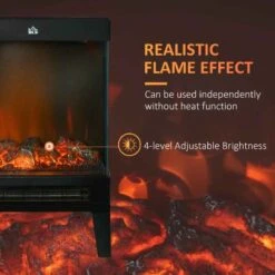 HOMCOM 180° Electric Fireplace Heater - Black - 820-301V70BK -Dimplexs Zone qvua091831ff35048.jpg