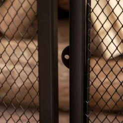 HOMCOM 3-Panel Folding Fireplace Screen With Door - Black - 820-237 17 HOMCOM 3-Panel Folding Fireplace Screen With Door - Black - 820-237 -Dimplexs Zone r4nd4d18515604a91.jpg