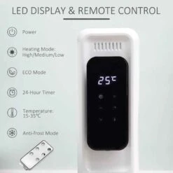 HOMCOM Oil Filled Electric Radiator - 9 Fin - White - 820-261V70 16 HOMCOM Oil Filled Electric Radiator - 9 Fin - White - 820-261V70 -Dimplexs Zone rmf3a517dc4afec37.jpg