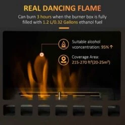 HOMCOM Bioethanol Fireplace Heater - Black - 820-329V00BK -Dimplexs Zone rml47e18affecd99f.jpg
