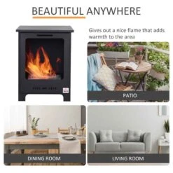 HOMCOM Bioethanol Fire - Black - 820-156 -Dimplexs Zone ru1b10188fba1780d.jpg
