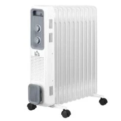 HOMCOM Oil Filled Electric Radiator - 11 Fin - White - 820-272 -Dimplexs Zone ruveb117dc1f818d7.jpg