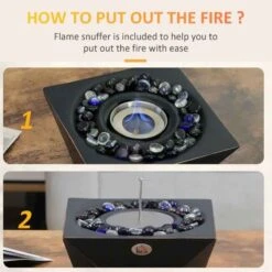 HOMCOM Tabletop Bioethanol Fire - Black - 820-304V00BK -Dimplexs Zone ryy88c188d8788394.jpg