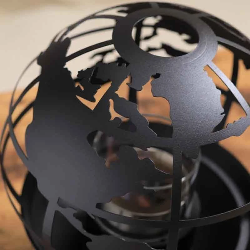 HOMCOM Tabletop Bioethanol Fire - Globe Design - Black - 820-307V00BK 9 HOMCOM Tabletop Bioethanol Fire - Globe Design - Black - 820-307V00BK - Image 7