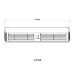 Tansun Sorrento Double Commercial Infrared Outdoor Heater 3kW - Black - SOR215IPDB -Dimplexs Zone s o sor215ipdb 2