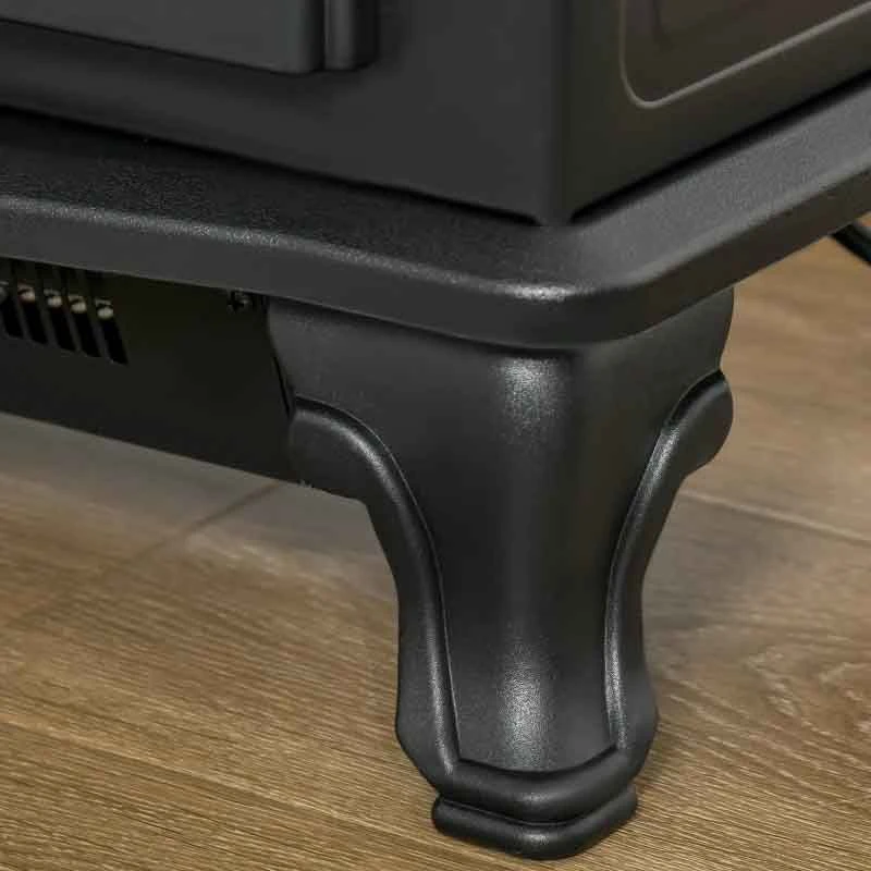 HOMCOM Two Door Electric Fireplace Heater - Black - 820-217V70 9 HOMCOM Two Door Electric Fireplace Heater - Black - 820-217V70 - Image 7