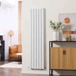 HOMCOM Vertical Water Filled Double Panel Radiator - 456x1800mm White - 820-316V00WT -Dimplexs Zone scy6ff182d2b3ed94.jpg