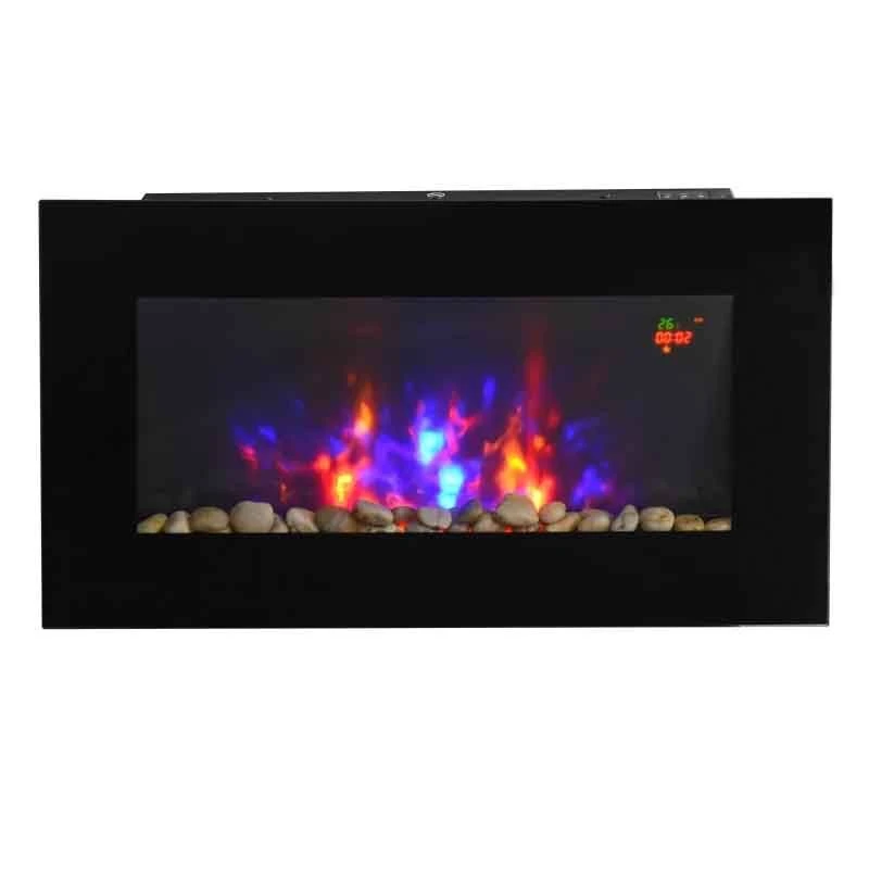 HOMCOM Electric Wall Mounted Fire - Black - 820-175 8 HOMCOM Electric Wall Mounted Fire - Black - 820-175 - Image 6