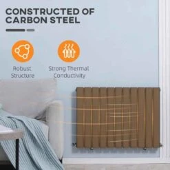 HOMCOM Horizontal Water Filled Double Panel Radiator - 840mm Grey - 820-313V00GY -Dimplexs Zone sgkb10182d2b3edfb.jpg