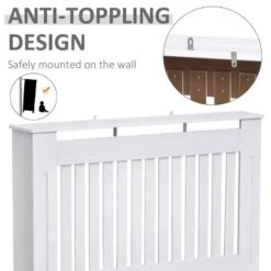 HOMCOM Slatted Radiator Cover - Small - White - 820-029 -Dimplexs Zone sj36cc17dc20a6aff.jpg