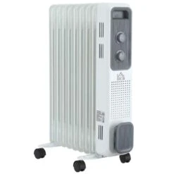 HOMCOM Oil Filled Electric Radiator - 9 Fin - White - 820-269 -Dimplexs Zone st2ac018b00a403b7.jpg