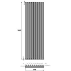 Towelrads Dorney Hot Water Vertical Radiator 1800x472mm - Anthracite - 120873 -Dimplexs Zone t o towelrads 120873 dimensions