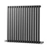 Towelrads Oxfordshire Horizontal Straight Hot Water Radiator 600x590mm - Gun Metal - 120940 1 Towelrads Oxfordshire Horizontal Straight Hot Water Radiator 600x590mm - Gun Metal - 120940 -Dimplexs Zone t o towelrads 120940