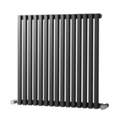 Towelrads Oxfordshire Horizontal Straight Hot Water Radiator 600x590mm - Gun Metal - 120940