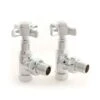 Towelrads Angled Manual Radiator Valve & Lockshield - Chrome - 120998