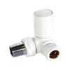Towelrads Corner Round Manual Valve & Lockshield - White - 121021 -Dimplexs Zone t o towelrads 121021