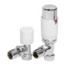 Towelrads Angled TRV & Lockshield Radiator Valve - White - 125007 -Dimplexs Zone t o towelrads 125007