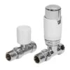 Towelrads Straight TRV & Lockshield Radiator Valve - White - 125008 -Dimplexs Zone t o towelrads 125008