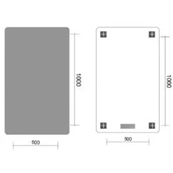 Towelrads Vetro Stone Frame - Electric Radiator 1000x500mm - Travertine - 128052 -Dimplexs Zone t o towelrads 128052 dimensions