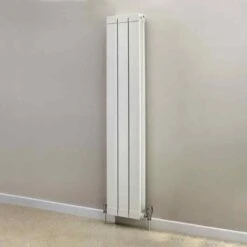 Towelrads Hanworth Vertical Flat Panel Radiator 1846x268mm - 3 Sections - White - 128092
