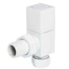 Towelrads Square Angled Manual Radiator Valve - White - 129010