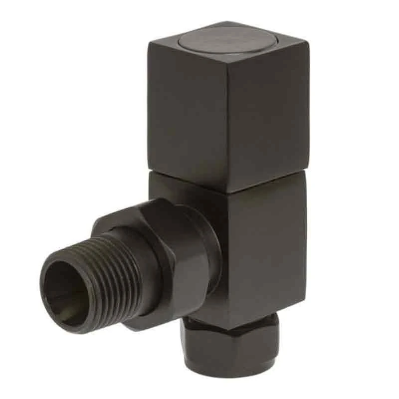 Towelrads Angled Square Manual Radiator Valve & Lockshield - Black - 129012 3 Towelrads Angled Square Manual Radiator Valve & Lockshield - Black - 129012