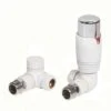 Towelrads Corner TRV & Lockshield Radiator Valve - White - 129023 2 Towelrads Corner TRV & Lockshield Radiator Valve - White - 129023 -Dimplexs Zone t o towelrads 129023