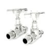 Towelrads Period Cross Head Straight TRV Traditional Radiator Valve - Chrome - 129025 -Dimplexs Zone t o towelrads 129025