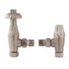 Towelrads Westminster Angled TRV Traditional Radiator Valve - Brushed Nickel - 129028 -Dimplexs Zone t o towelrads 129028