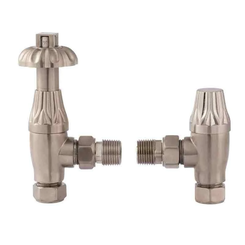 Towelrads Westminster Angled TRV Traditional Radiator Valve - Brushed Nickel - 129028 3 Towelrads Westminster Angled TRV Traditional Radiator Valve - Brushed Nickel - 129028