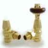 Towelrads Angled Manual Radiator Valve & Lockshield - Brass - 129077 -Dimplexs Zone t o towelrads 129077