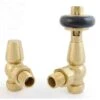 Towelrads Angled Manual Radiator Valve & Lockshield - Unlacquered Brass - 129083 -Dimplexs Zone t o towelrads 129083
