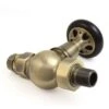 Towelrads Straight Manual Valve & Lockshield - Antique Brass - 129096 -Dimplexs Zone t o towelrads 129096