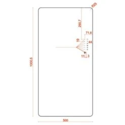 Towelrads Vetro Frame Glass Hot Water Radiator 1000x500mm - White - 144238 -Dimplexs Zone t o towelrads 144238 dimensions