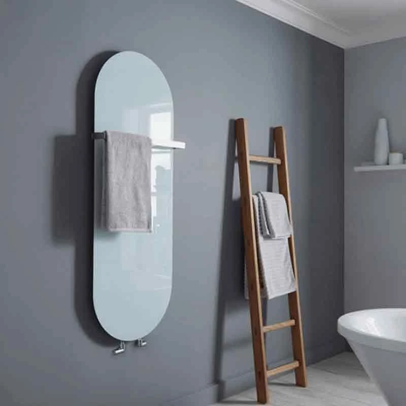 Towelrads Vetro Soap Glass Hot Water Radiator 1380x500mm - White - 144243 4 Towelrads Vetro Soap Glass Hot Water Radiator 1380x500mm - White - 144243 - Image 2