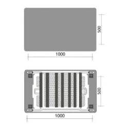 Towelrads Vetro Frame Glass Hot Water Radiator 1000x500mm - Mirror - 144244 -Dimplexs Zone t o towelrads 144244 dimensions