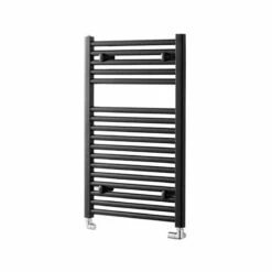 Towelrads Pisa Straight Heated Towel Rail - 800x500mm - Black - 170002