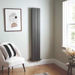 Towelrads Berkshire 3 Section Single Radiator 1800x305mm - Anthracite - 510129 -Dimplexs Zone t o towelrads 510129 lifestyle1