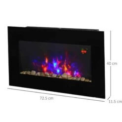 HOMCOM Electric Wall Mounted Fire - Black - 820-175 18 HOMCOM Electric Wall Mounted Fire - Black - 820-175 -Dimplexs Zone tdhc5117dc20a71cf.jpg