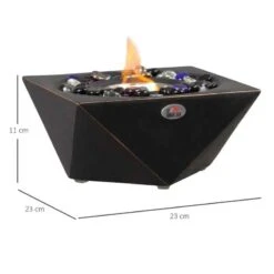HOMCOM Tabletop Bioethanol Fire - Black - 820-304V00BK -Dimplexs Zone teva12188d8788394.jpg