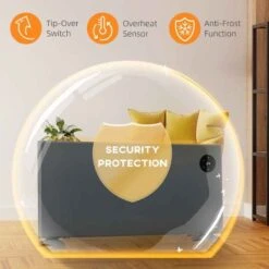 HOMCOM Electric Space Heater - 2000W - Grey - 820-352V71GY -Dimplexs Zone tic05018a3c4d733c.jpg