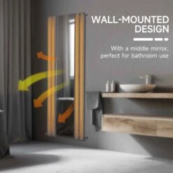 HOMCOM Vertical Water Filled Radiator With Mirror - Grey - 820-310V00GY -Dimplexs Zone tmfb10182d2b3ec91.jpg