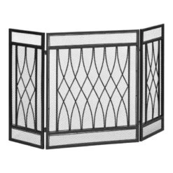 HOMCOM 3-Panel Folding Fireplace Screen Guard - Black - 820-240 18 HOMCOM 3-Panel Folding Fireplace Screen Guard - Black - 820-240 -Dimplexs Zone tn5daa18515604bd7.jpg