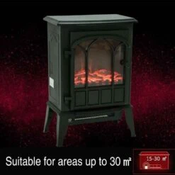 HOMCOM Electric Stove Fire Heater - Black - 820-127 -Dimplexs Zone tni85717dc21cc211.jpg