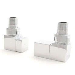 Towelrads Square Corner Manual Radiator Valve - Chrome - 120999